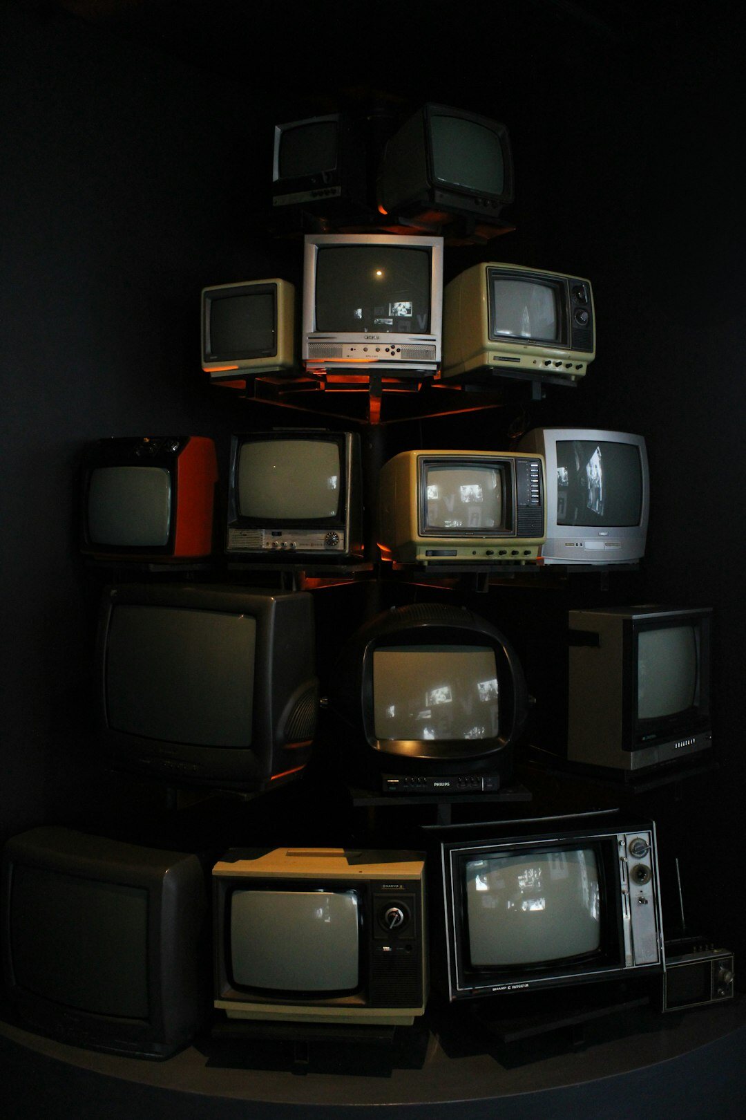 old black and white tv set