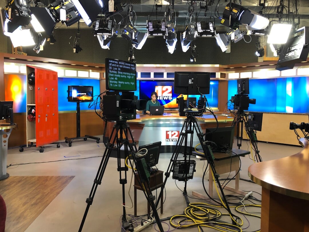 television studio behind the scenes